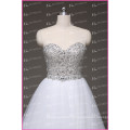 Stunning Sweetheart Beaded Top Floor-length Low Back Wedding Dresses Made in China